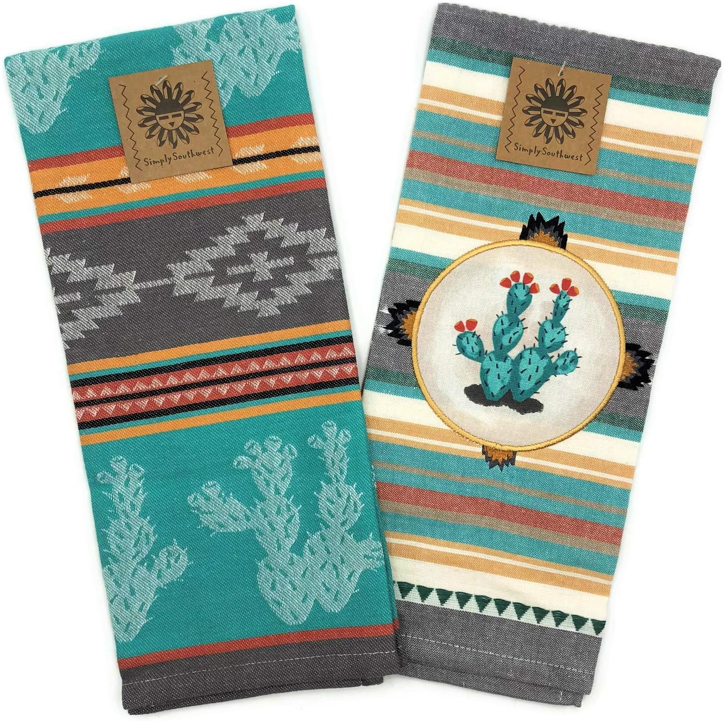 Kay Dee Designs Southwest Craze Appliqued and Jacquard Tea Towel Set