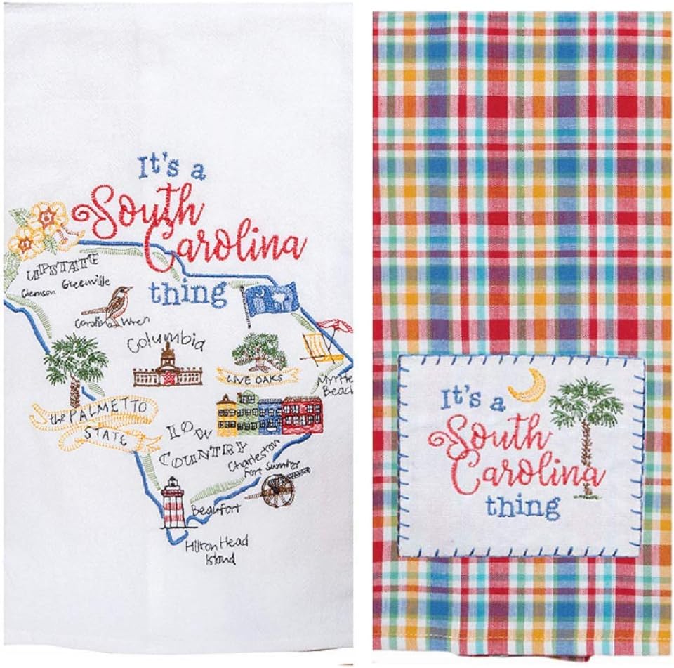 2 Pc Kay Dee Home State of South Carolina Kitchen Towel Bundle