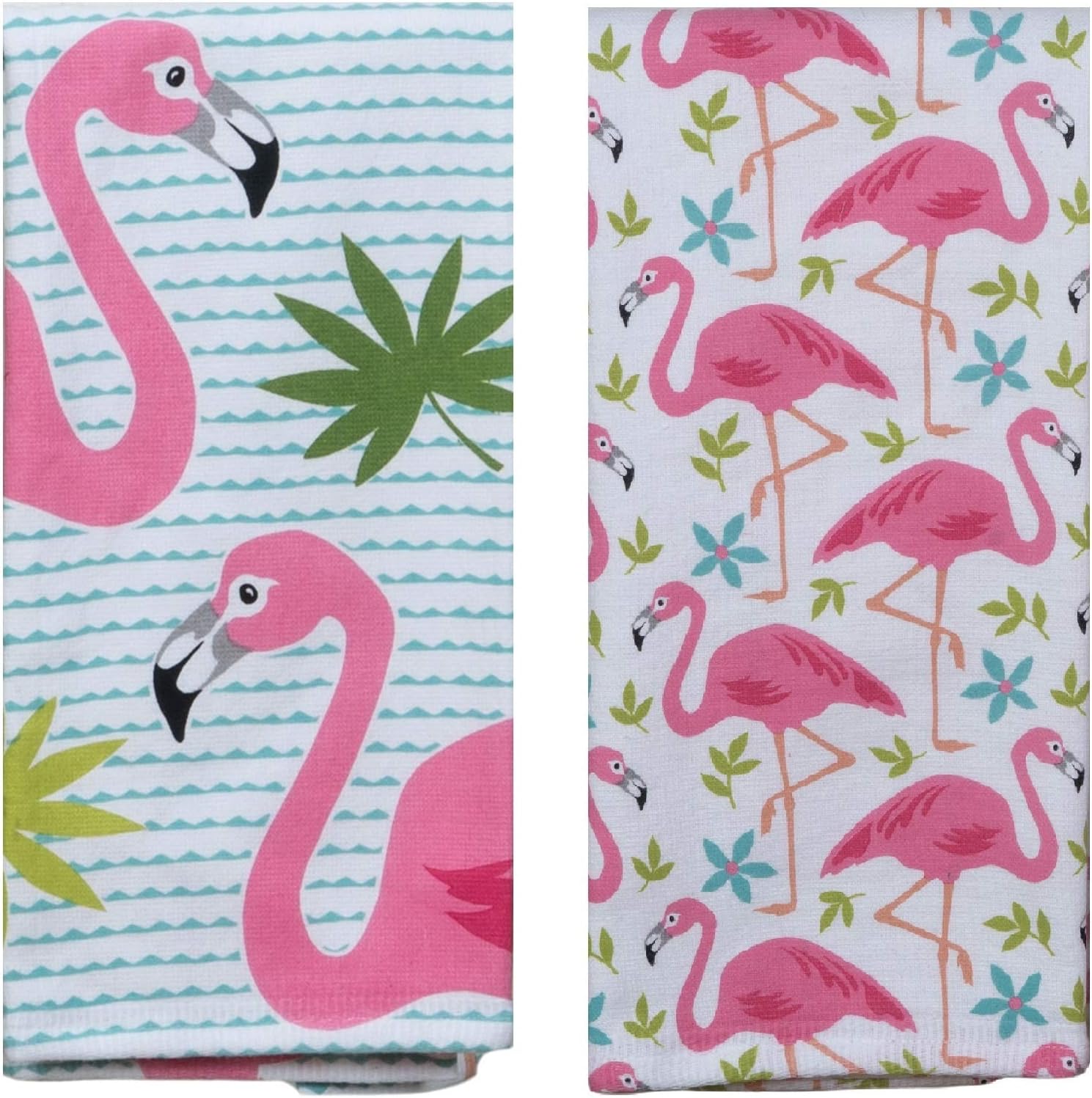 2 Piece Flamingo Kitchen Bundle - 2 Dual Purpose Towels