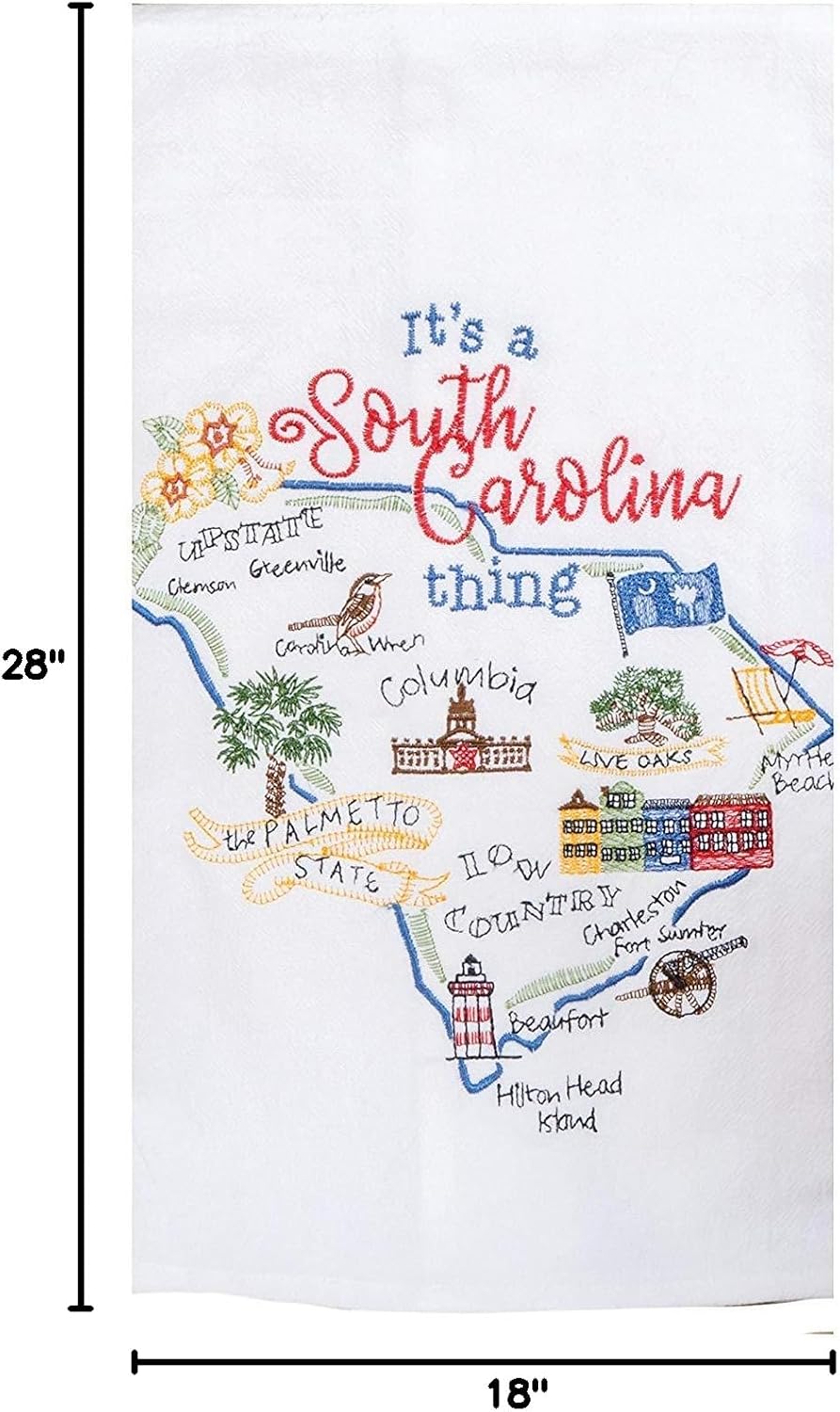 2 Pc Kay Dee Home State of South Carolina Kitchen Towel Bundle