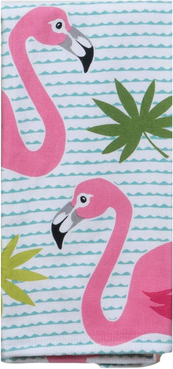 2 Piece Flamingo Kitchen Bundle - 2 Dual Purpose Towels