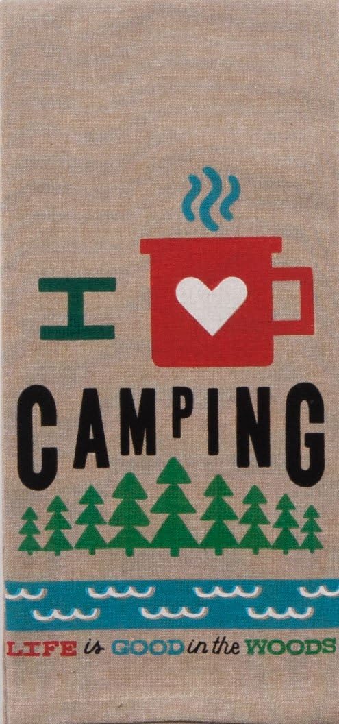 Kay Dee Designs Love Camping Chambray Tea Towel