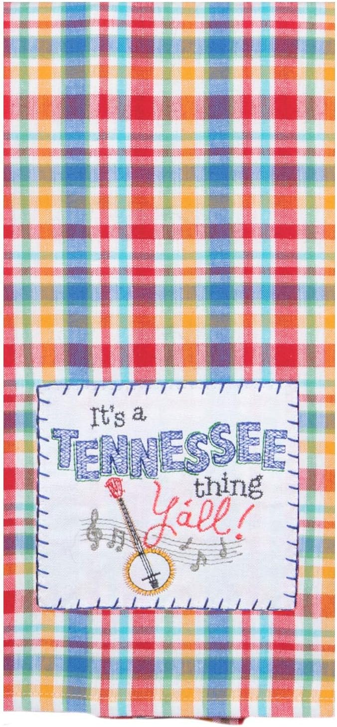 Kay Dee Designs Tennessee Map Home State & Souvenir Embroidered Dish Towels, Bundle Set of 2 State of Tennessee Kitchen Towels