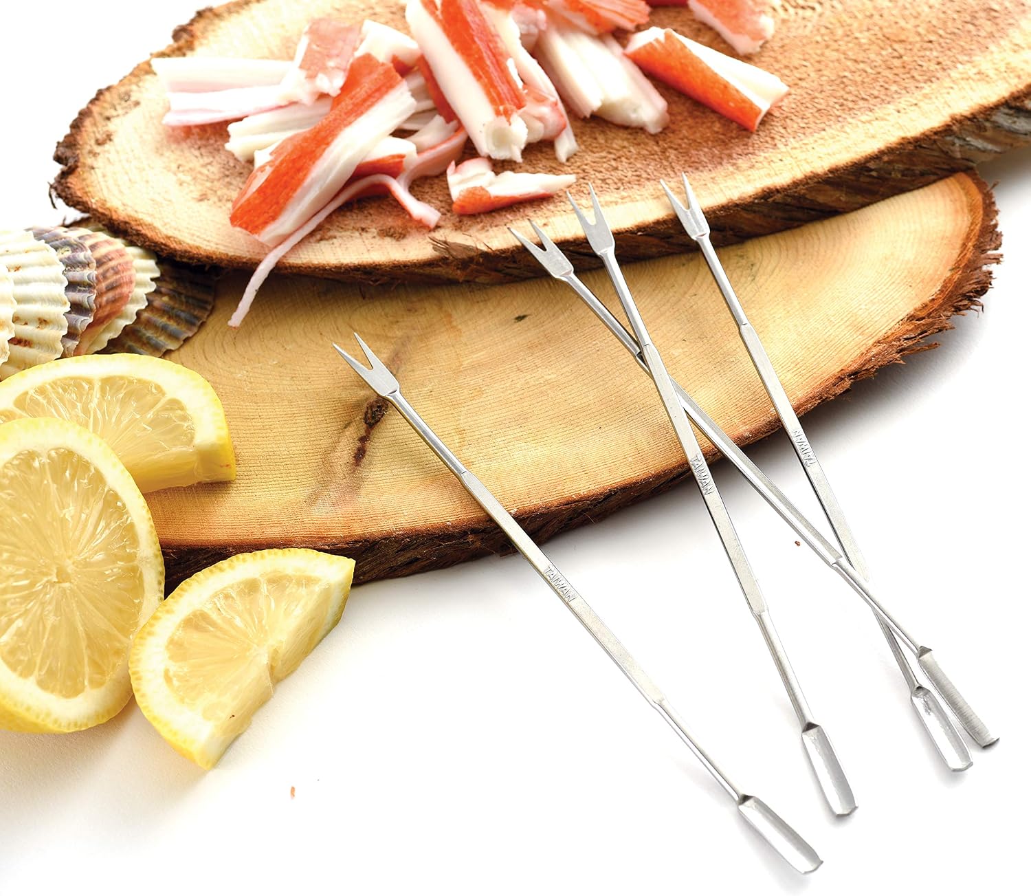 Norpro Stainless Steel Seafood Forks 6.75" | 4-Count per Pack | 1-Pack