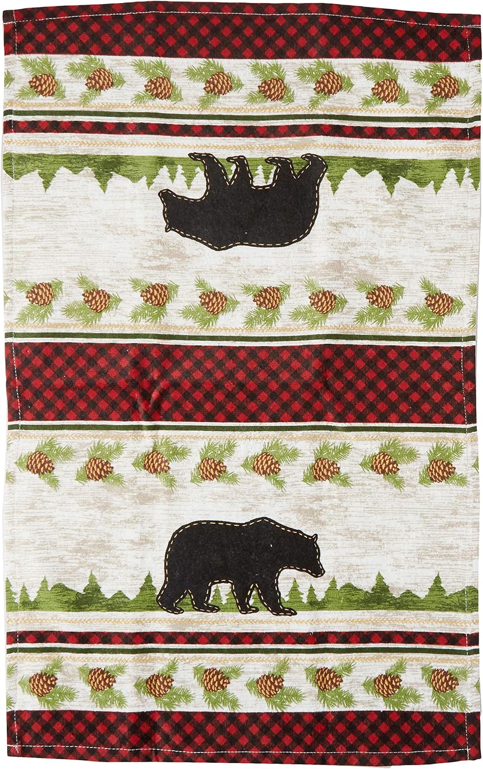 Woodland Moose and Bear Kitchen Terry Towel 2-PC Set Mountain Cabin Woldlife Lodge