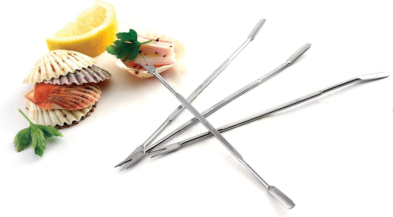 Norpro Stainless Steel Seafood Forks 6.75" | 4-Count per Pack | 1-Pack