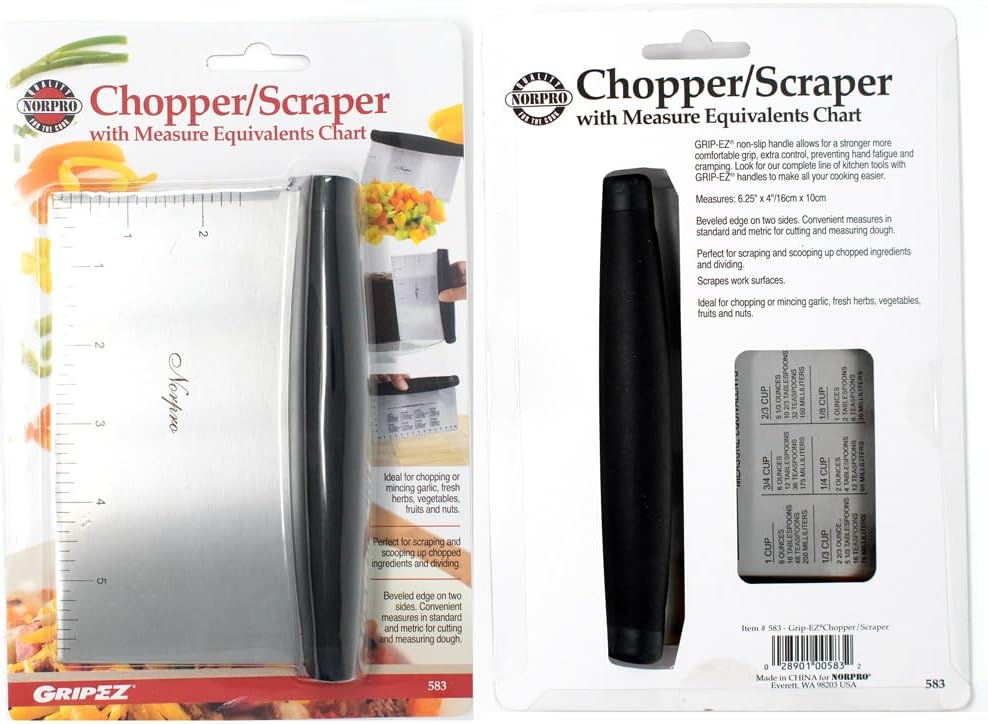 Norpro Grip-EZ Scraper/Chopper,Black
