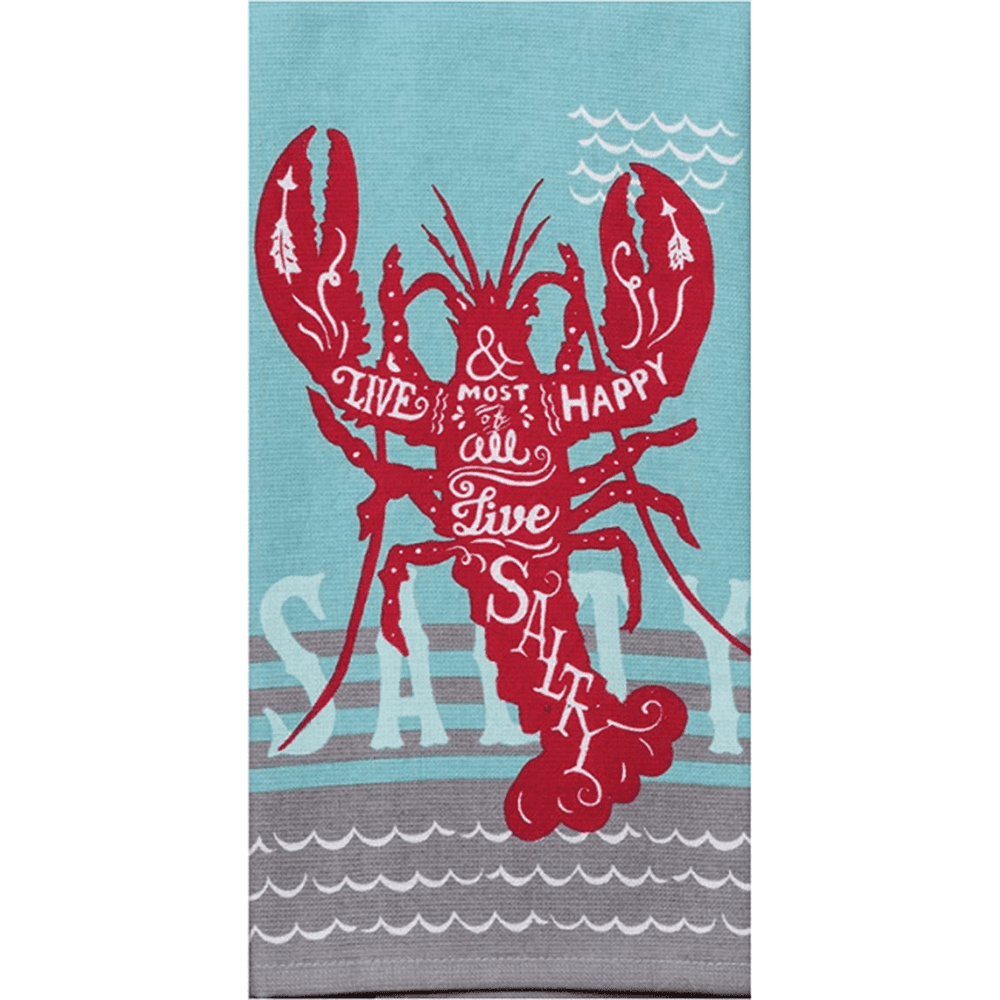 Live Salty Lobster DP Dish Towel, 16 x 26, Various